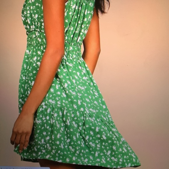 Lulus green floral ruffled mini dress - Picture 3 of 4